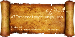 Österreicher Angelina névjegykártya